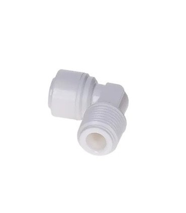 Raccord male en L pour tuyau 1/4