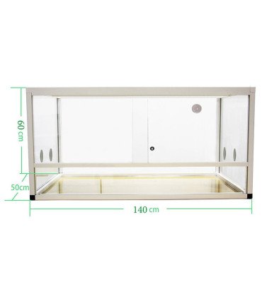 Terrarium aluminium Elegance 140x50x60 White