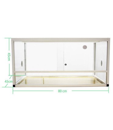 Terrariums aluminium Elegance 80x45x45 white