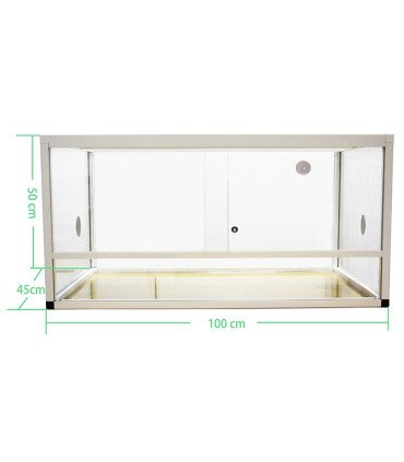 Terrariums aluminium Elegance 100x45x50 white