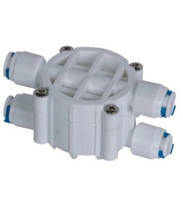 Vanne 4 voies/rinçage de membrane tuyau 1/4