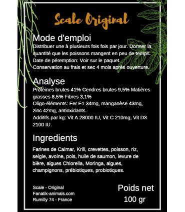 Scale Original - un granulé de première qualité pour tous vos poissons !