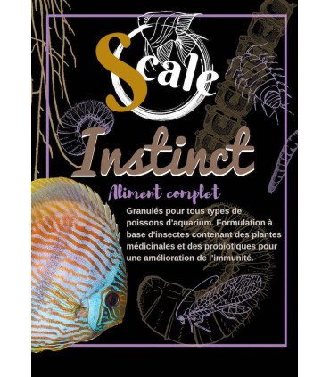 Scale Instinct – 100g - Un aliment en granulés de qualité riche en insectes.