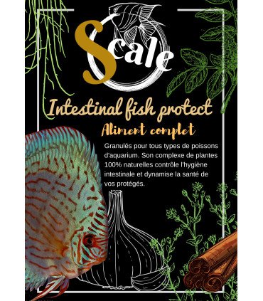 Scale Intestinal Fish Protect - Aliment enrichi en vermifuges naturels pour tout poissons.